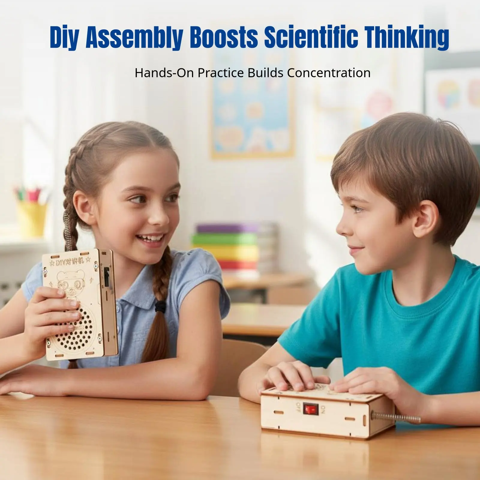 Детский научный набор с рациями, деревянная игрушка для самостоятельной сборки, образовательный научный эксперимент, дальность действия 200 м
Детский научный набор с рациями, деревянная игрушка для самостоятельной сборки, образовательный научный эксперимент, дальность действия 200 м