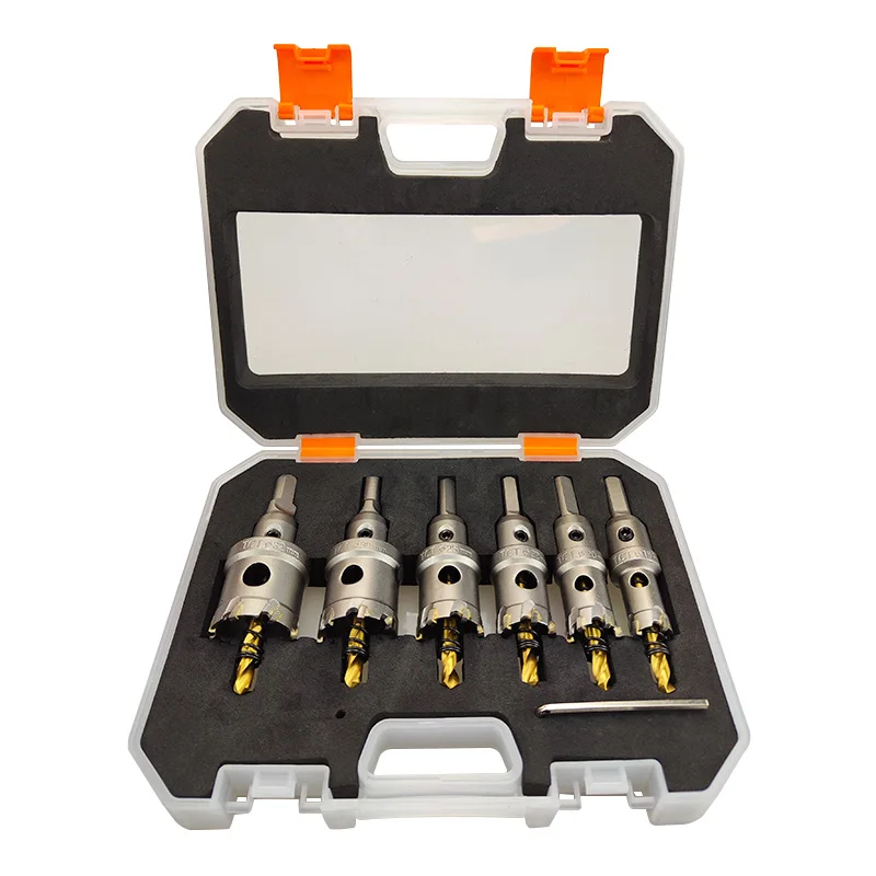 6-piece 16-32mm Stainless Steel Hole Saw TCT Hole Cutter Set, Carbide Iron Drill Bits, Drilling Kit with Alloy Hole Cutters
6-piece 16-32mm Stainless Steel Hole Saw TCT Hole Cutter Set, Carbide Iron Drill Bits, Drilling Kit with Alloy Hole Cutters