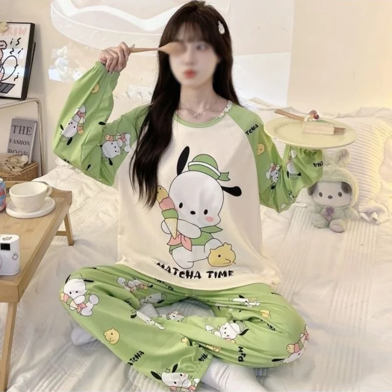 Sanrio Pochacco Pajamas 2 Pieces Women Pyjama Spring Nightgown Long Sleeve Pant Sleepwear Kawaii Pijama Student Home Clothes Set
Sanrio Pochacco Pajamas 2 Pieces Women Pyjama Spring Nightgown Long Sleeve Pant Sleepwear Kawaii Pijama Student Home Clothes Set