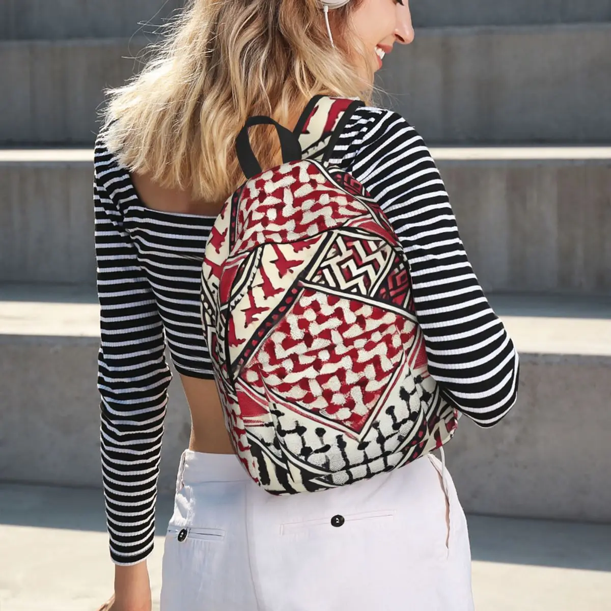Jordanian Koofiyeh Shemagh Student Backpack School Bag Hiking Travel Daypack for Men Women Fashion Bookbag Shoulder Bags
Jordanian Koofiyeh Shemagh Student Backpack School Bag Hiking Travel Daypack for Men Women Fashion Bookbag Shoulder Bags