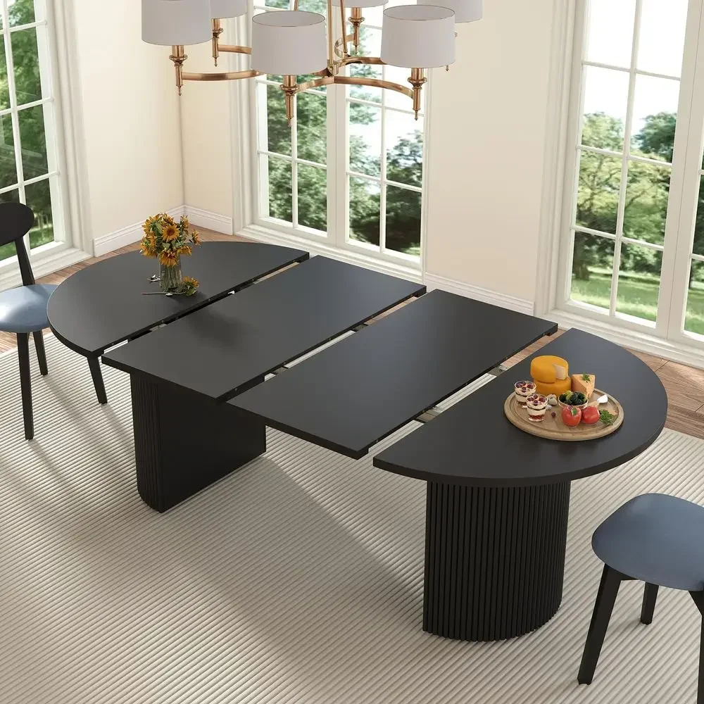 in78 in Extendable Dining Room Table for 48, Round Expandable Kitchen Table with Fluted Base, Modern Oval Dinner Tables for Din
in78 in Extendable Dining Room Table for 48, Round Expandable Kitchen Table with Fluted Base, Modern Oval Dinner Tables for Din