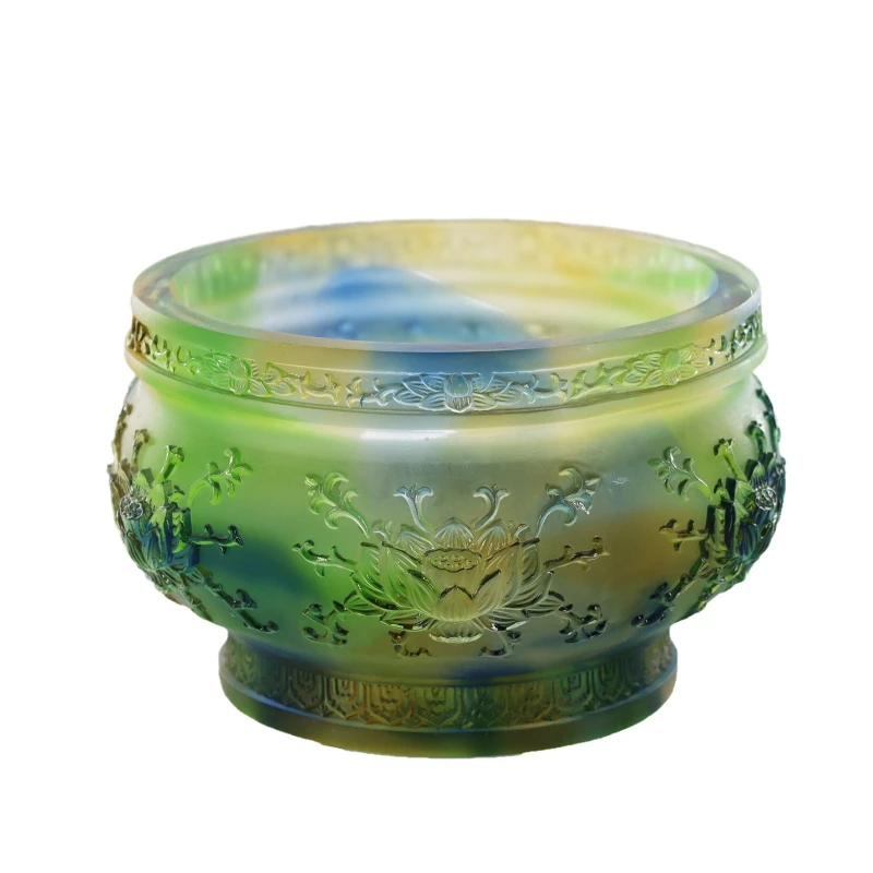 Liuzhou Handmade Glazed Relief Lotus Offering Incense Burner Line Incense Burner Home Furnishing Buddhist Hall Temple
Liuzhou Handmade Glazed Relief Lotus Offering Incense Burner Line Incense Burner Home Furnishing Buddhist Hall Temple