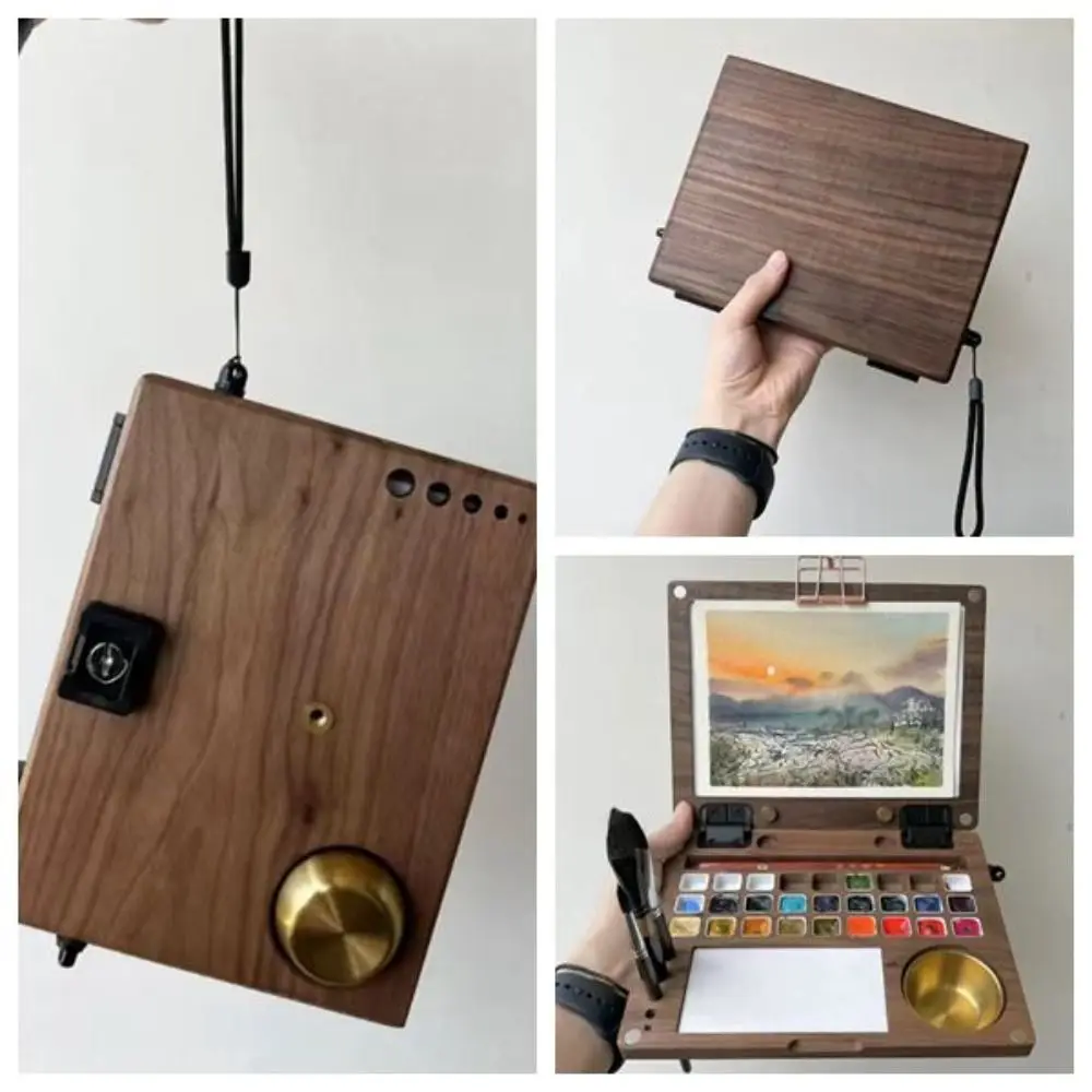 Wooden Wooden Watercolor Box Portable Foldable Walnut Empty Box Palette Sketching Painting Art Tools Painting Supplies
Wooden Wooden Watercolor Box Portable Foldable Walnut Empty Box Palette Sketching Painting Art Tools Painting Supplies