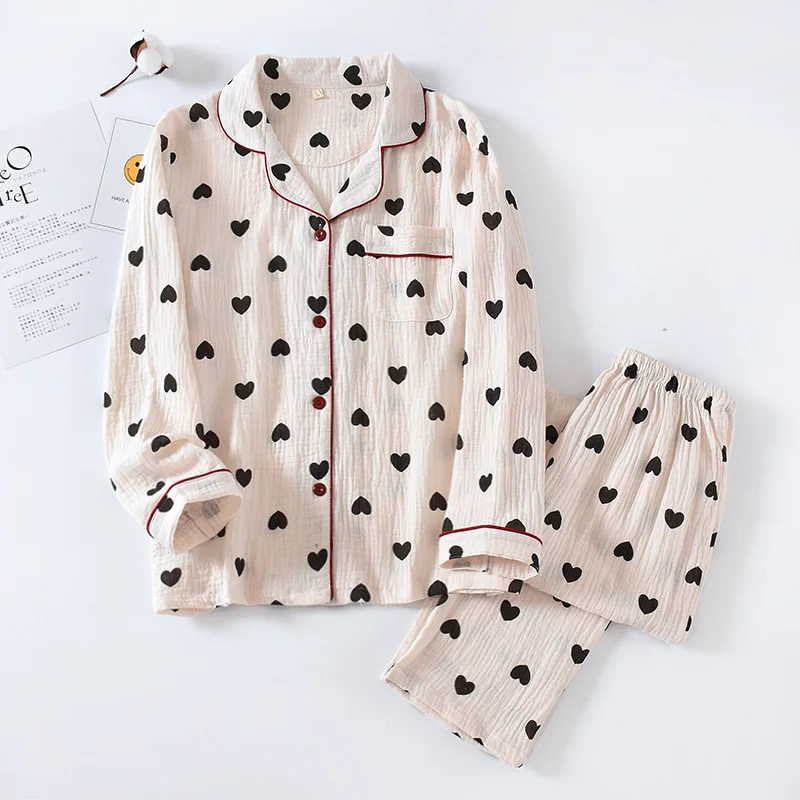 Women's New Double-layer Cotton Pajamas Home Wear Long Sleeve Pants Set All Cotton Summer Comfortable Breathable Underwear
Women's New Double-layer Cotton Pajamas Home Wear Long Sleeve Pants Set All Cotton Summer Comfortable Breathable Underwear