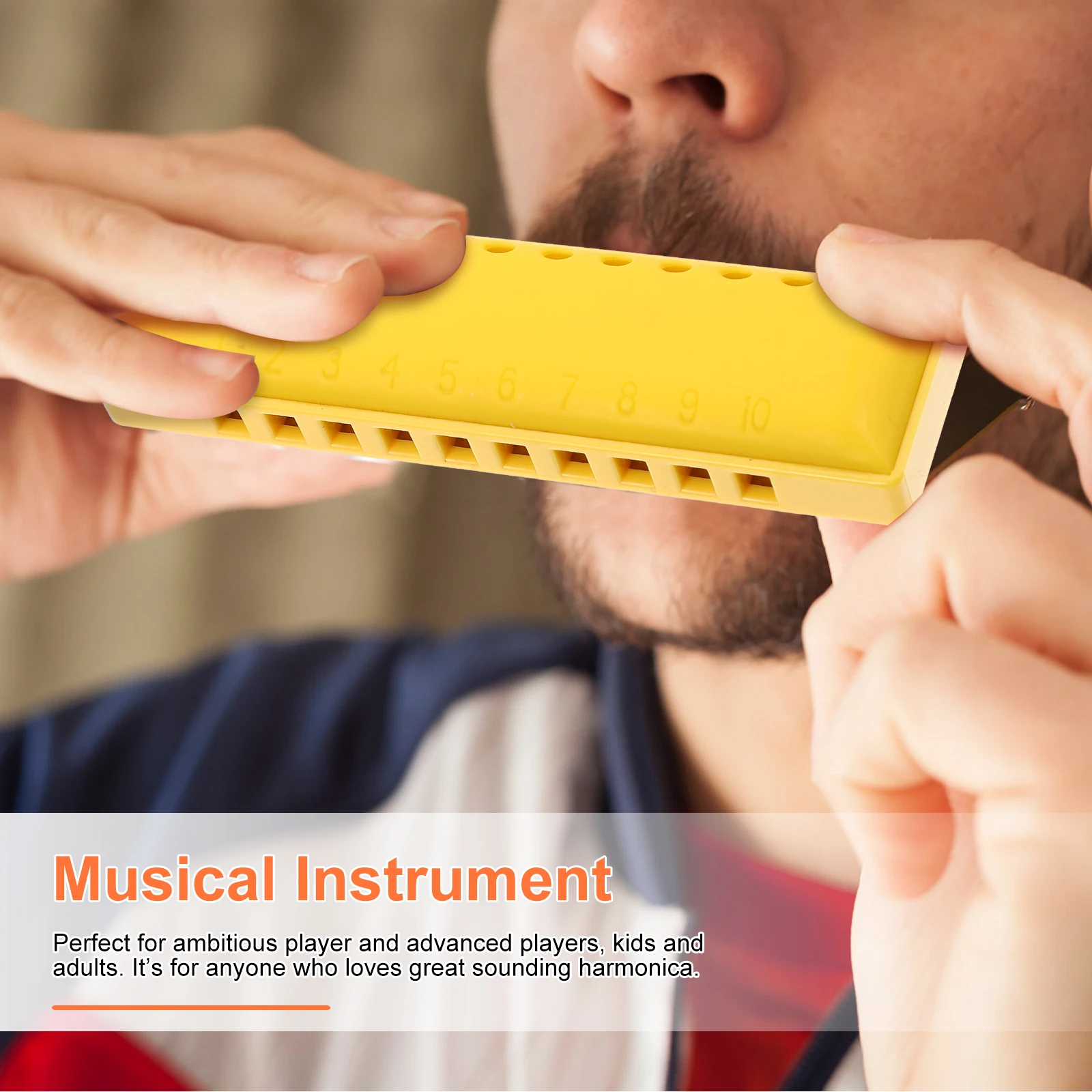 Beginner Harmonica 10-hole ABS Material 20 Tones Musical Instrument for Kids Adults Blues Jazz Classical Practical Gift Storage
Beginner Harmonica 10-hole ABS Material 20 Tones Musical Instrument for Kids Adults Blues Jazz Classical Practical Gift Storage