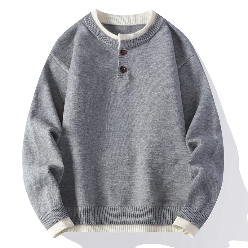 Color Block Knit Sweater Men's round Neck Loose Casual Style Autumn New Fashion Knitted Base Shirt Trendy Woolen Sweater Male
Color Block Knit Sweater Men's round Neck Loose Casual Style Autumn New Fashion Knitted Base Shirt Trendy Woolen Sweater Male