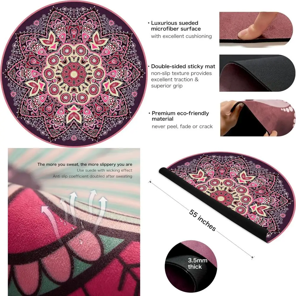 Extra Thick Premium Yoga Mat - 4.6' x 3.5mm, Ultra Comfortable, Non-Slip Surface for Exercise and Meditation
Extra Thick Premium Yoga Mat - 4.6' x 3.5mm, Ultra Comfortable, Non-Slip Surface for Exercise and Meditation