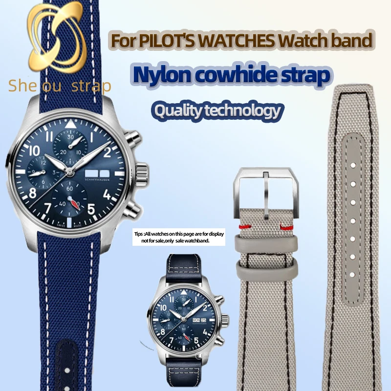 20mm 21mm 22mm High Quality Nylon cowhide Watchstrap For IWC PILOT'S WATCHES Waterproof And Sweat Resistant Watch band
20mm 21mm 22mm High Quality Nylon cowhide Watchstrap For IWC PILOT'S WATCHES Waterproof And Sweat Resistant Watch band