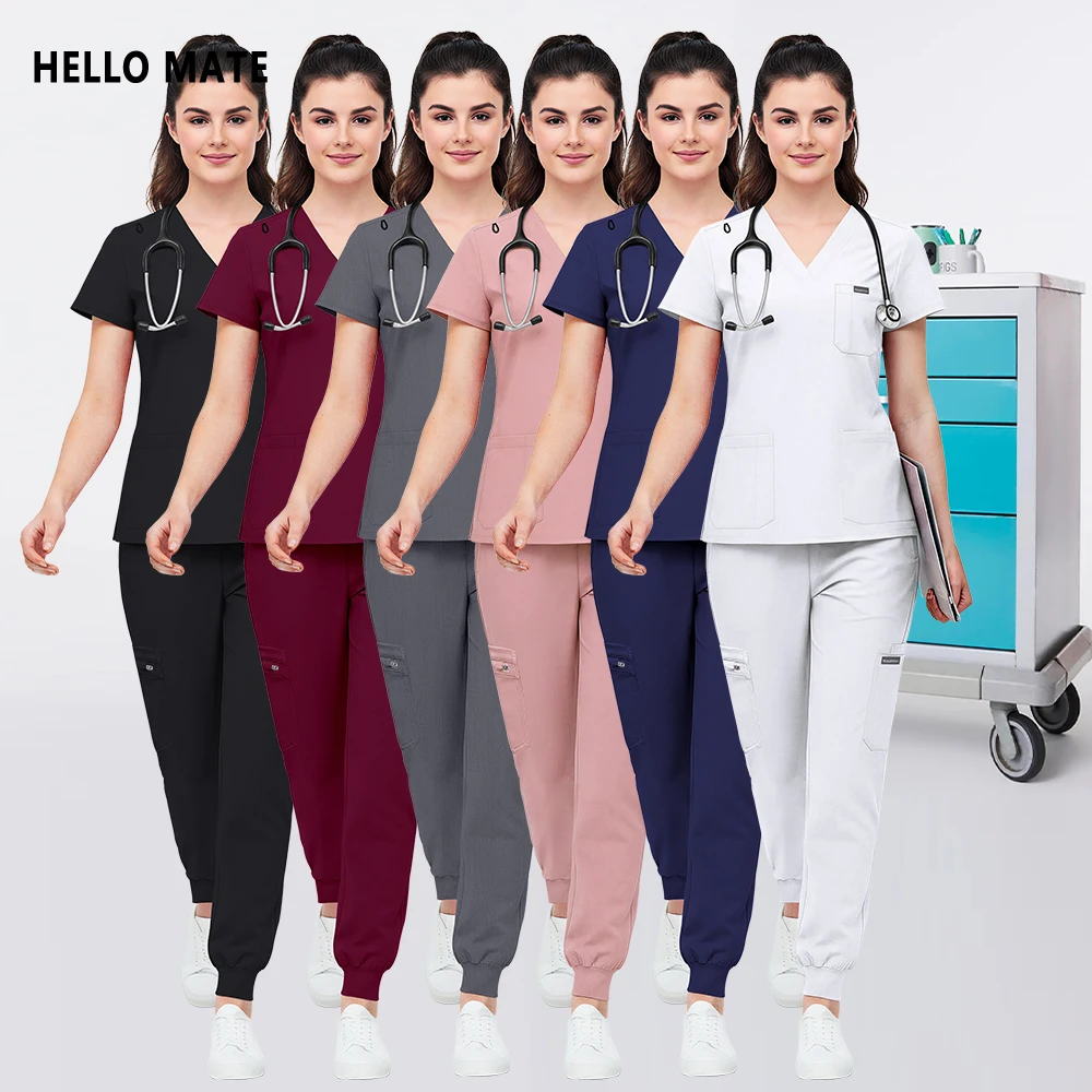 Unisex Hospital Scrub Set Women Beauty SPA Workwear Pet Clinic Dentistry Work Clothes High-quality Medical Nurse Uniform For Man
Unisex Hospital Scrub Set Women Beauty SPA Workwear Pet Clinic Dentistry Work Clothes High-quality Medical Nurse Uniform For Man
