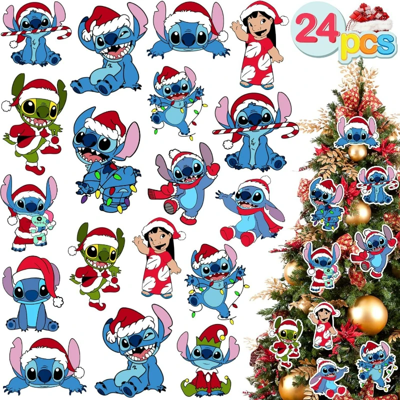 24PCS Disney Stitch Wooden Christmas Tree Pendant Kawaii Anime Decorations Set Party Hang Tag Ornament Atmosphere Props Supplies
24PCS Disney Stitch Wooden Christmas Tree Pendant Kawaii Anime Decorations Set Party Hang Tag Ornament Atmosphere Props Supplies