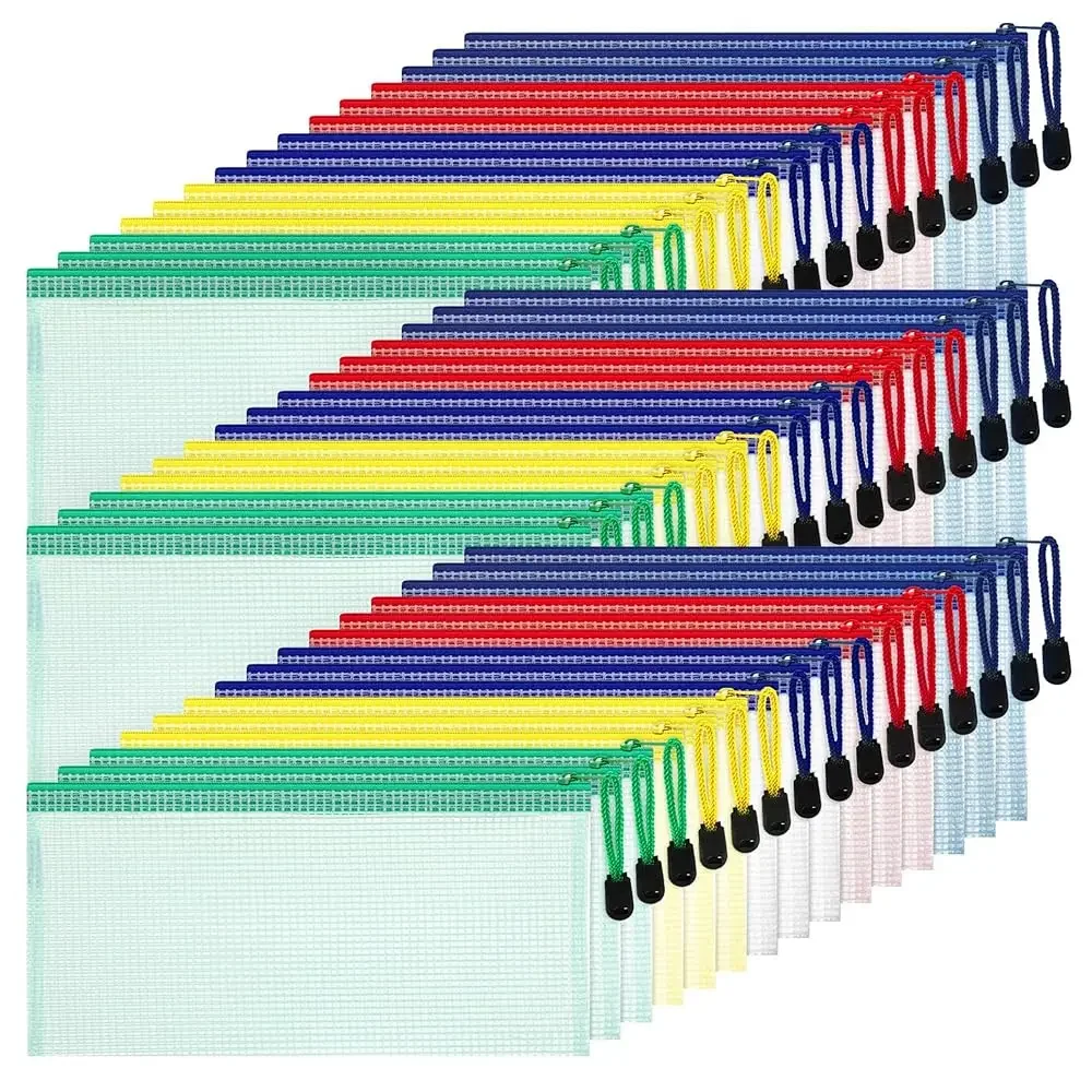 80 Pieces Mesh Zipper Pouch Waterproof Pencil Pouch Zipper Plastic Zip File Document Folders for Office Home School
80 Pieces Mesh Zipper Pouch Waterproof Pencil Pouch Zipper Plastic Zip File Document Folders for Office Home School