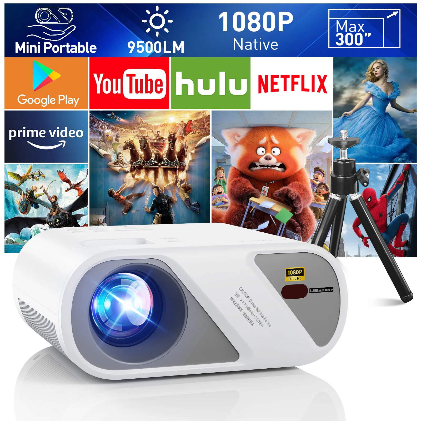 Full HD 1080P Video Projector With Tripod/Portable Mini Outdoor Movie For iPhone/Home Theater Projector Compatible With HDMI
Full HD 1080P Video Projector With Tripod/Portable Mini Outdoor Movie For iPhone/Home Theater Projector Compatible With HDMI