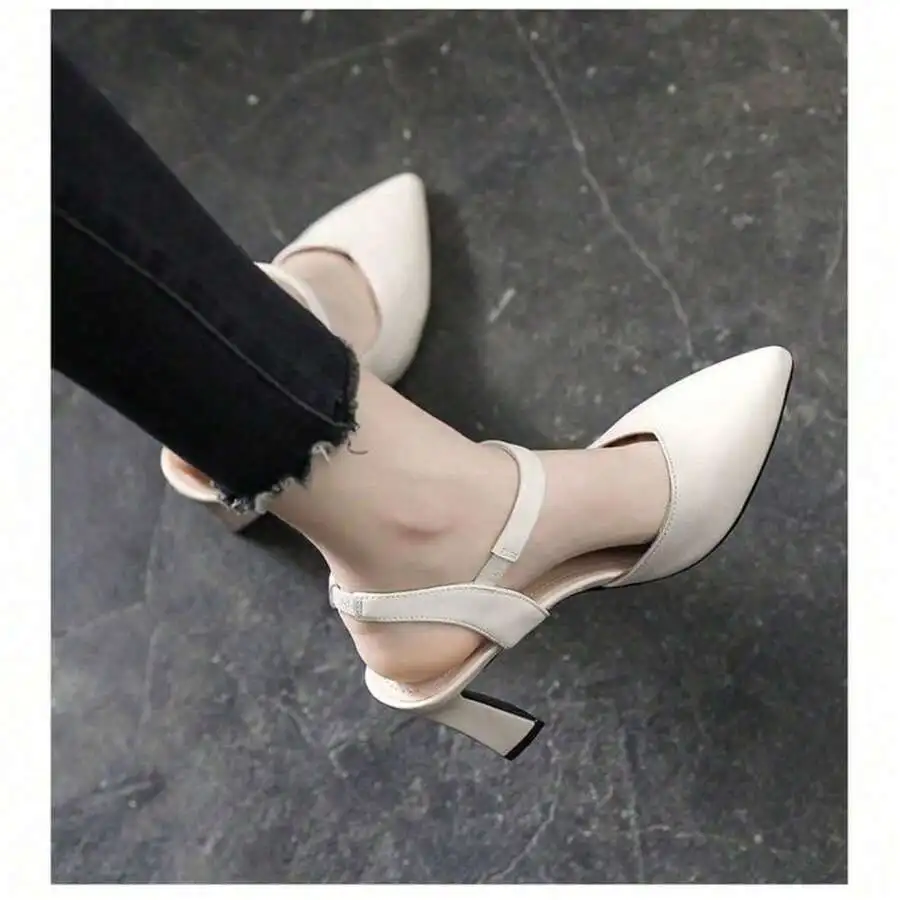 Elegant Womens Pointed Toe Mid Heel Sandals Slip-On Office Party Dress Shoes
Elegant Womens Pointed Toe Mid Heel Sandals Slip-On Office Party Dress Shoes
