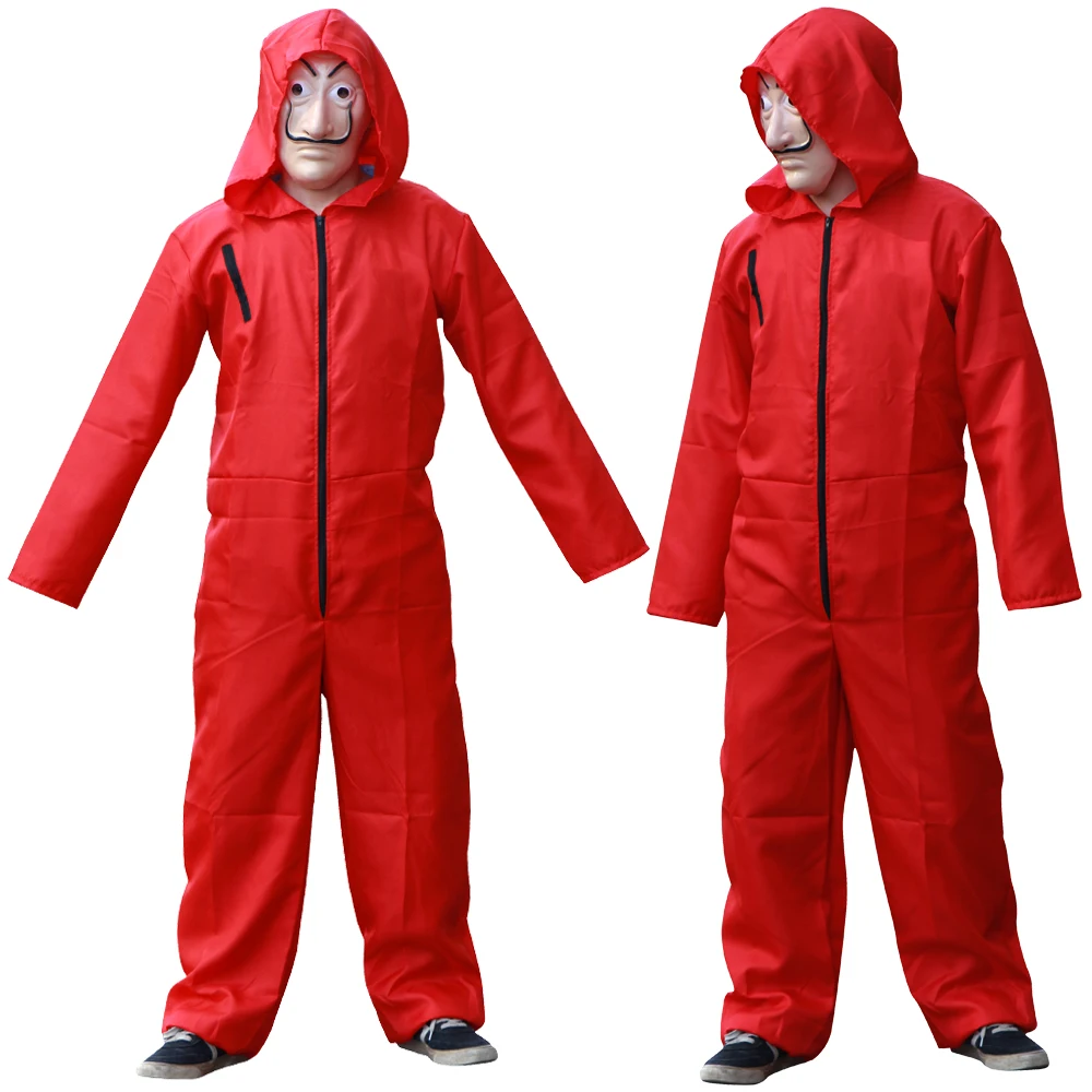 Red game Cosplay jumpsuit, party sportswear set, props, classic costumes, belts, full sets of masks Halloween party workwear
Red game Cosplay jumpsuit, party sportswear set, props, classic costumes, belts, full sets of masks Halloween party workwear