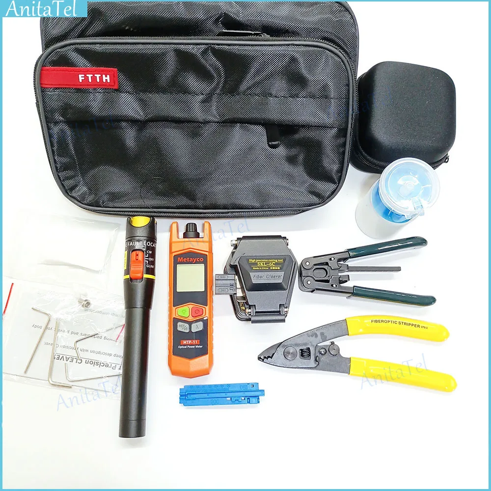 Fiber Optic Toolkit with Optical Power Meter -70 to 6dBm,Fiber Fc-6s Cleaver Visual Fault Locator 10mw FTTH Fiber Optic Kits
Fiber Optic Toolkit with Optical Power Meter -70 to 6dBm,Fiber Fc-6s Cleaver Visual Fault Locator 10mw FTTH Fiber Optic Kits