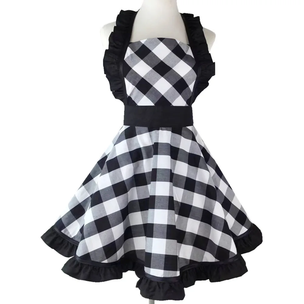 Retro Plaid Cotton Apron Women Home Kitchen Cleaning Manicure Salon Working Overalls
Retro Plaid Cotton Apron Women Home Kitchen Cleaning Manicure Salon Working Overalls