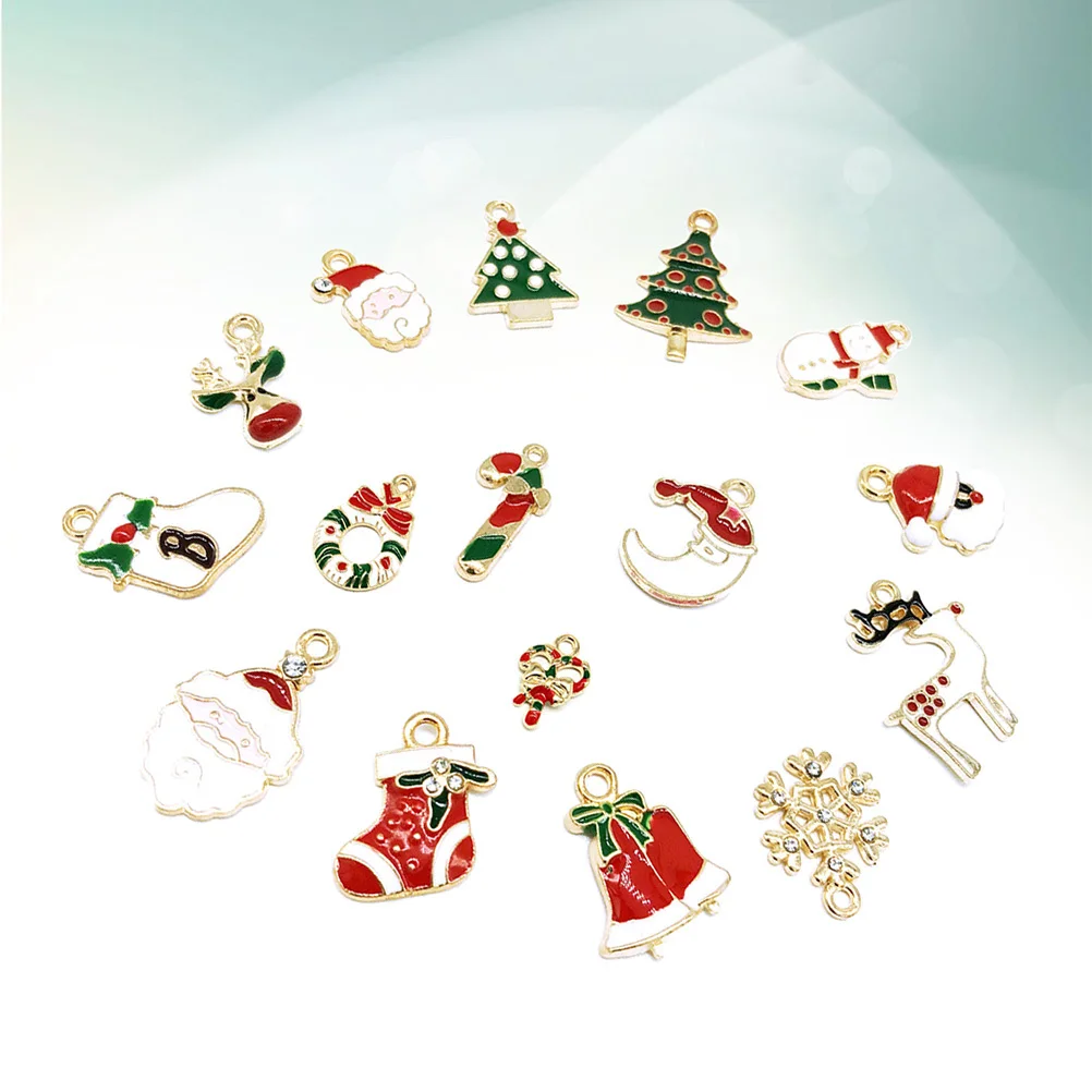 16Pcs Christmas Series Pendants Alloy Jewelry Accessories Charms for Handmade Bracelets Key Chains Sweater Chains Earrings
16Pcs Christmas Series Pendants Alloy Jewelry Accessories Charms for Handmade Bracelets Key Chains Sweater Chains Earrings