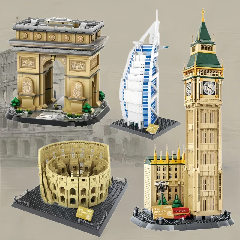 MOC world famous city architecture castle villa building sailboat clock tower assembly toy building blocks adult gift for girls
MOC world famous city architecture castle villa building sailboat clock tower assembly toy building blocks adult gift for girls