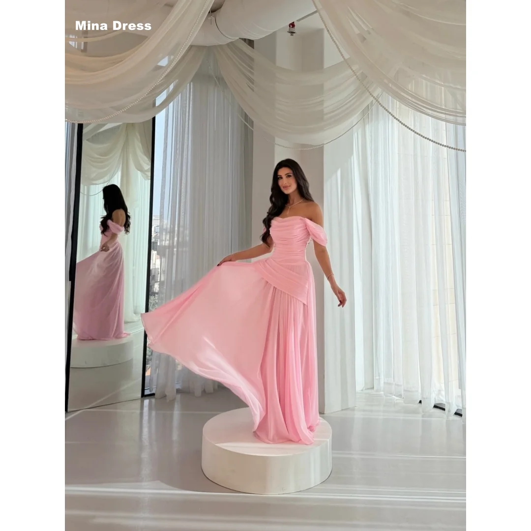 Mina Customized Pink Women's Formal Evening Gowns Shawl Pleated Backless Evening Dresses Wedding Dress Best Selling Dresses Prom
Mina Customized Pink Women's Formal Evening Gowns Shawl Pleated Backless Evening Dresses Wedding Dress Best Selling Dresses Prom