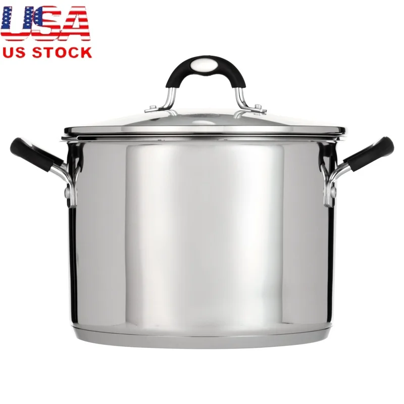 8Qt Замок из нержавеющей стали для гурманов и сливная кастрюля Индукционная безопасная посуда с прозрачной крышкой Легко наливается Высокая
8Qt Замок из нержавеющей стали для гурманов и сливная кастрюля Индукционная безопасная посуда с прозрачной крышкой Легко наливается Высокая