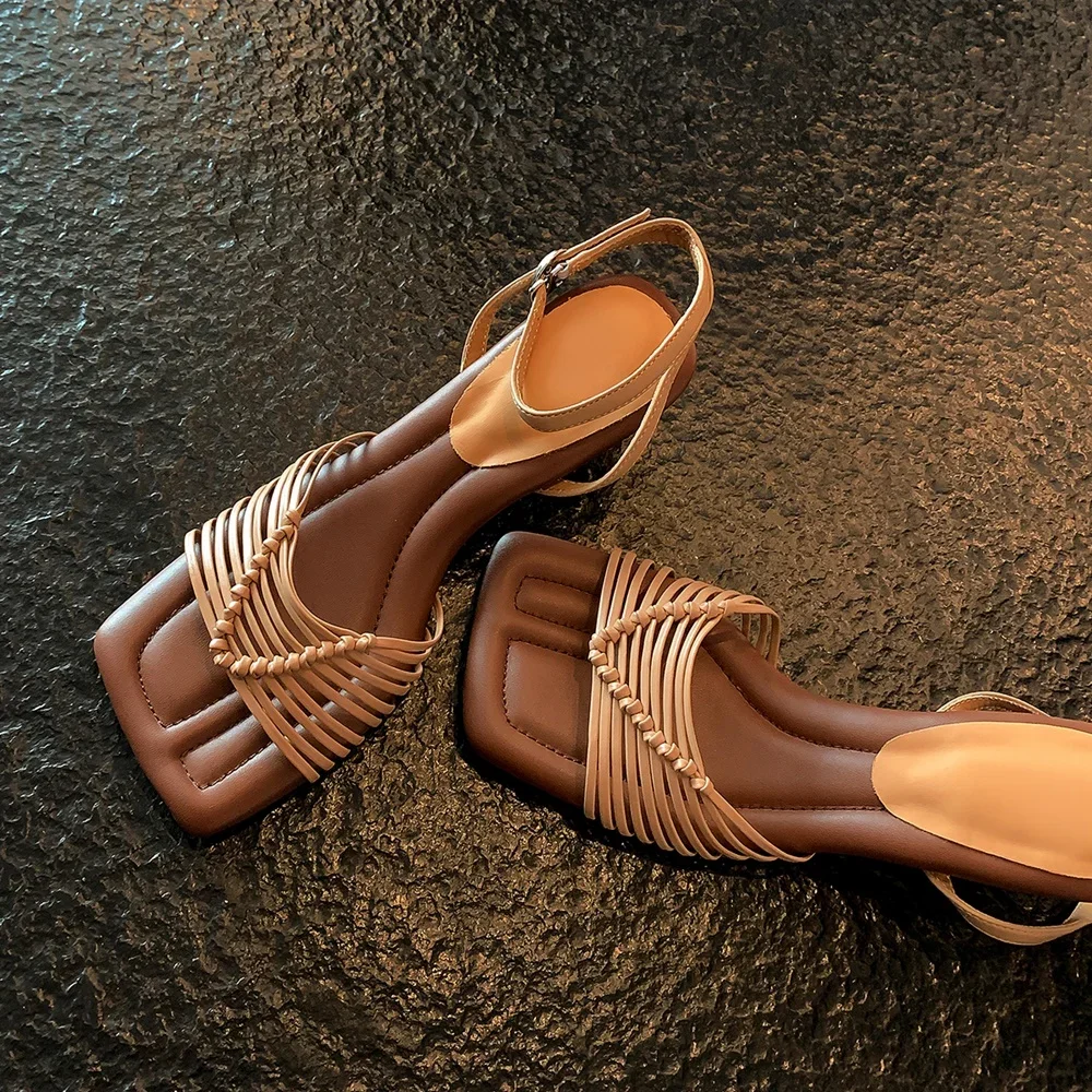 Weaving Strap Sandals Sexy Square Toe Thin Heel Slingback Buckle Strap New Arrivals Fashion Women Modern Shoes
Weaving Strap Sandals Sexy Square Toe Thin Heel Slingback Buckle Strap New Arrivals Fashion Women Modern Shoes
