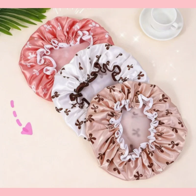 1pc Waterproof shower cap Kitchen anti-smoke head cover Kitchen anti-smoke Bowknot print Reusable Bathroom accessories
1pc Waterproof shower cap Kitchen anti-smoke head cover Kitchen anti-smoke Bowknot print Reusable Bathroom accessories