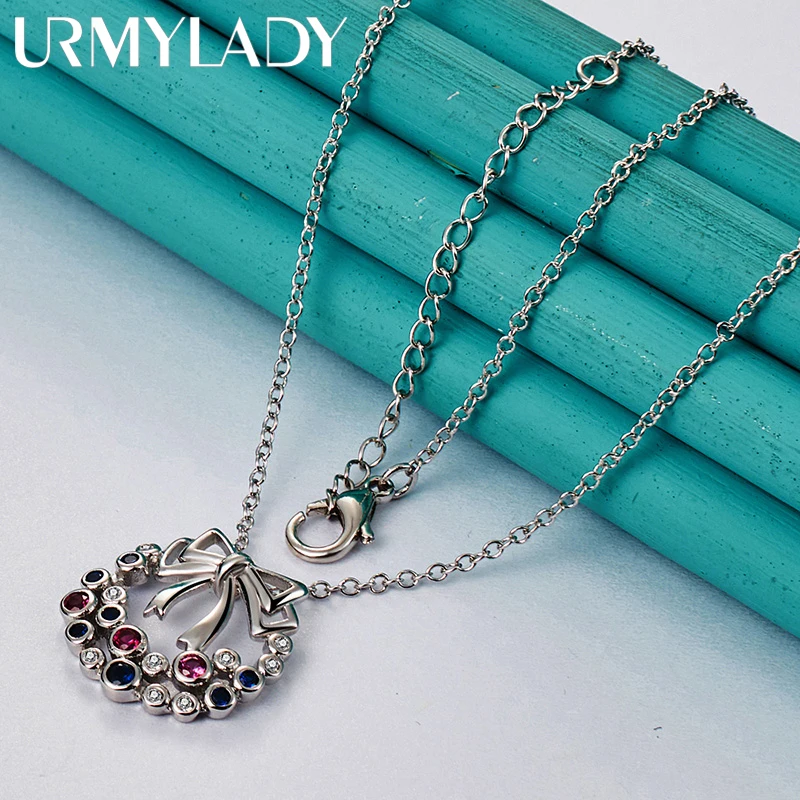 URMYLADY 925 Sterling Silver Colorful Zircon Handbag 16-30 Inch Pendant Necklace For Women Lady Wedding Party Fashion Jewelry
URMYLADY 925 Sterling Silver Colorful Zircon Handbag 16-30 Inch Pendant Necklace For Women Lady Wedding Party Fashion Jewelry