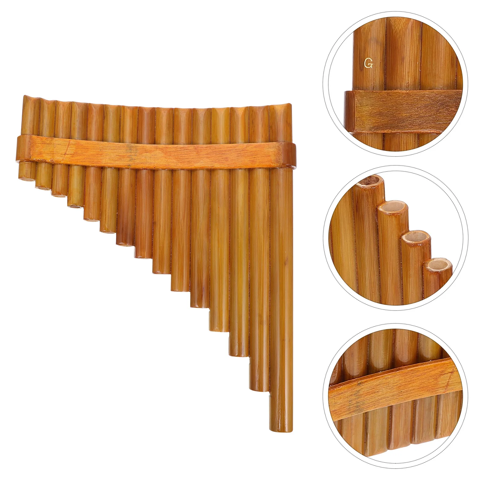 Bamboo 15-Pipe Pan Flute Professional Pan Pipe for Beginners Wood Color Environmental Material Safe Tasteless No Strange Smell
Bamboo 15-Pipe Pan Flute Professional Pan Pipe for Beginners Wood Color Environmental Material Safe Tasteless No Strange Smell