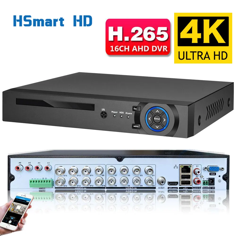 16CH 4K AHD 8MP HD H.26DVR CVI TVI CCTV Surveillance Video Recorder Xmeye APP Support (AHD CVI TVI Analog)+(IP Cam)
16CH 4K AHD 8MP HD H.26DVR CVI TVI CCTV Surveillance Video Recorder Xmeye APP Support (AHD CVI TVI Analog)+(IP Cam)