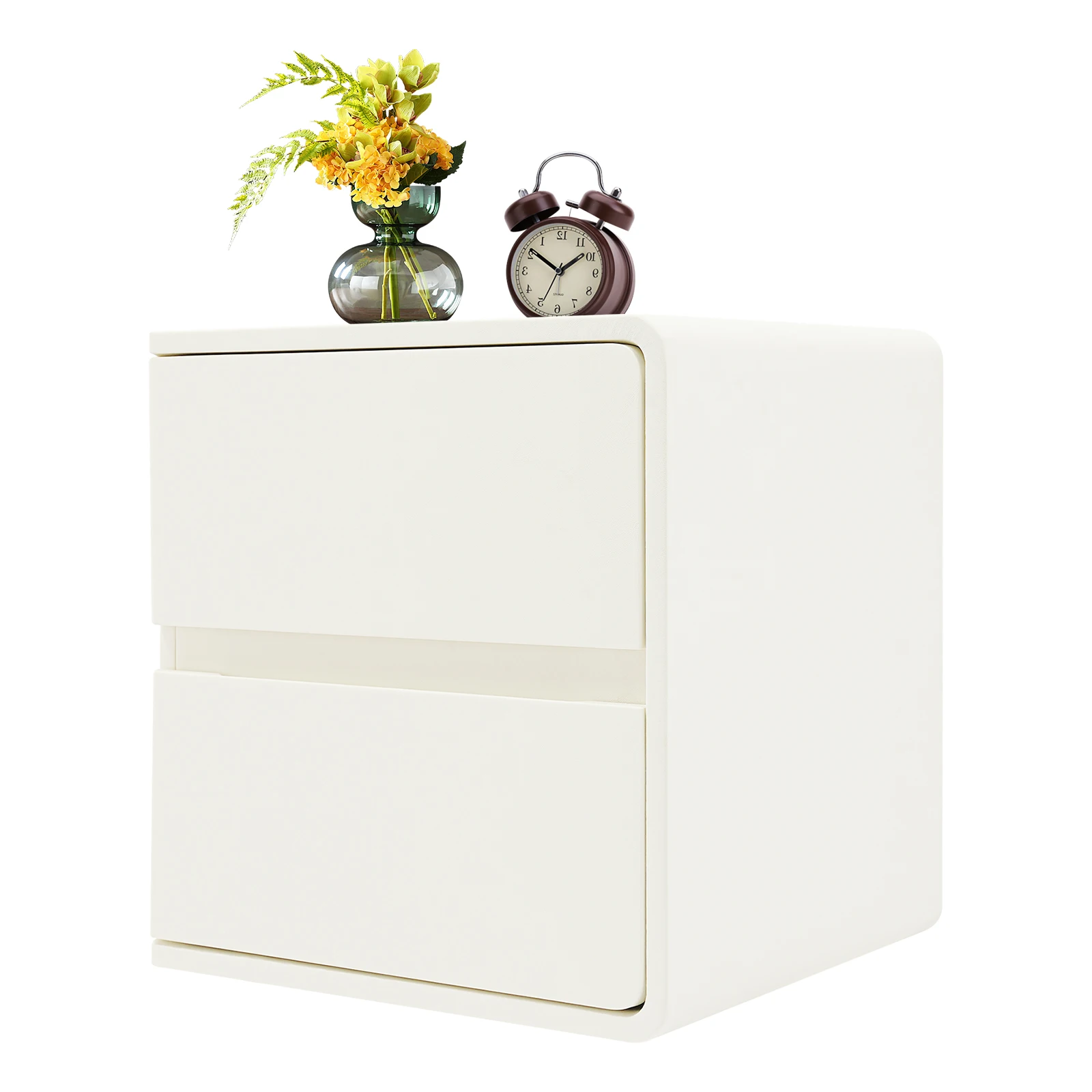 Minimalist Bedside Table 2 Drawers 45x40x47cm, Nightstand with Microfibre Leather Wrap Beige for Bedroom
Minimalist Bedside Table 2 Drawers 45x40x47cm, Nightstand with Microfibre Leather Wrap Beige for Bedroom