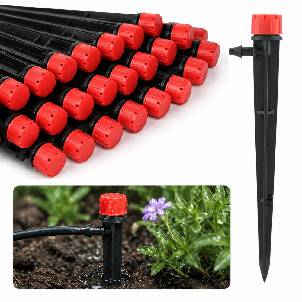 50Pcs Plastic Drip Irrigation Emitters 8 Outlet 1/4 Inch Tubing Garden Drippers Black Water Flow Drippers Vegetable Watering
50Pcs Plastic Drip Irrigation Emitters 8 Outlet 1/4 Inch Tubing Garden Drippers Black Water Flow Drippers Vegetable Watering