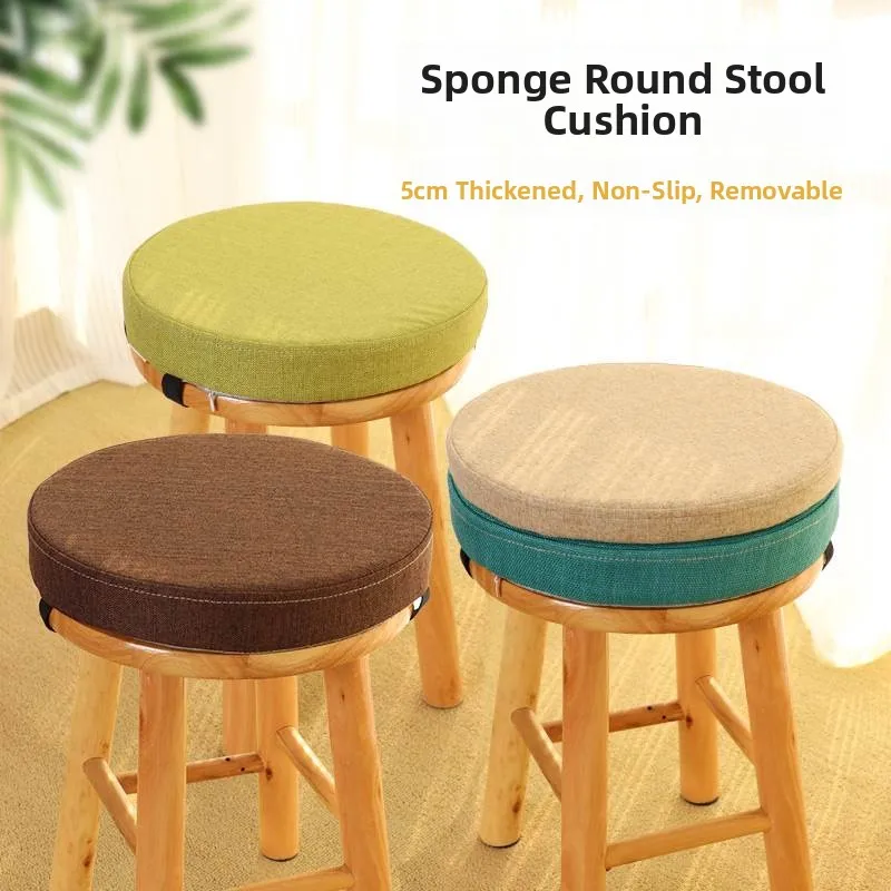 Summer Thickened Sponge Pad round Stool Chair Cushion Anti-Butt Pain Removable And Washable with Rope Office Chair Pad
Summer Thickened Sponge Pad round Stool Chair Cushion Anti-Butt Pain Removable And Washable with Rope Office Chair Pad