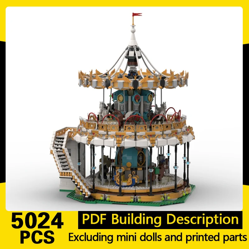City Street View Model MOC Building Bricks Double Decker Carousel Modular Technology Gifts Holiday Assemble Children Toys Suit
City Street View Model MOC Building Bricks Double Decker Carousel Modular Technology Gifts Holiday Assemble Children Toys Suit