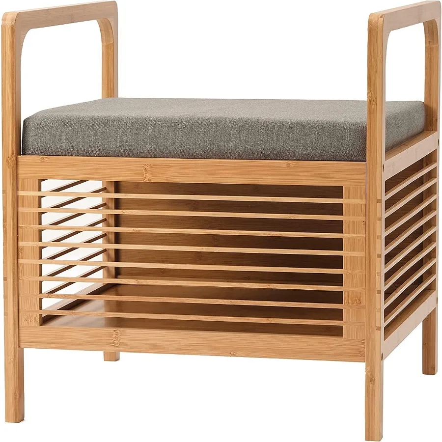 SH17236 Cambridge Bamboo Square Storage Shoe bench Natural 19.5" W x 19.5" D x 21.5" H
SH17236 Cambridge Bamboo Square Storage Shoe bench Natural 19.5" W x 19.5" D x 21.5" H