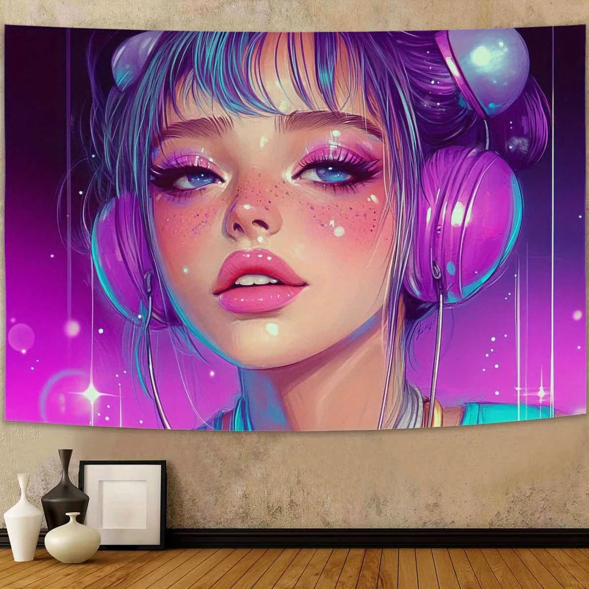 "Cyberpunk Girl Forest Tapestry - Peach Skin Wall Hanging for Room Decor | Perfect Gift for Home, Birthday, Holiday Parties"
"Cyberpunk Girl Forest Tapestry - Peach Skin Wall Hanging for Room Decor | Perfect Gift for Home, Birthday, Holiday Parties"