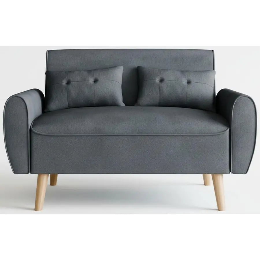 47 Маленький современный двухместный диван, льняная ткань середины века, 2-местный диван, тафтинговое сиденье с подушками для спины и коническими ножками f
47 Маленький современный двухместный диван, льняная ткань середины века, 2-местный диван, тафтинговое сиденье с подушками для спины и коническими ножками f