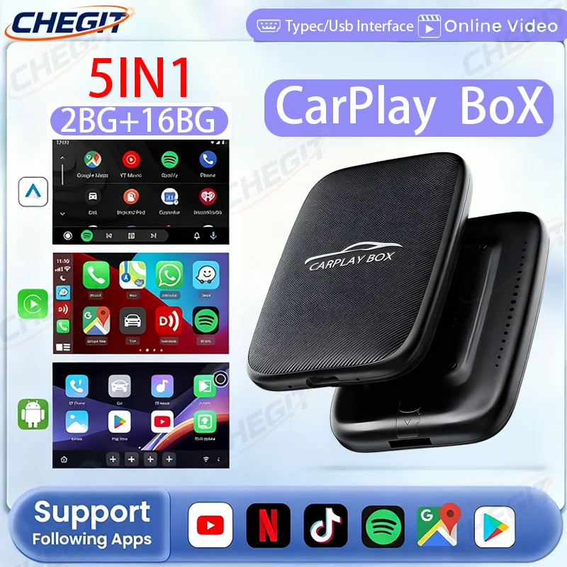 5в1 Smart Carplay AI Box Беспроводной Android Carplay Android Auto Адаптер TV Box для Netflix YouTube с Toyota Mazda Hyundai
5в1 Smart Carplay AI Box Беспроводной Android Carplay Android Auto Адаптер TV Box для Netflix YouTube с Toyota Mazda Hyundai