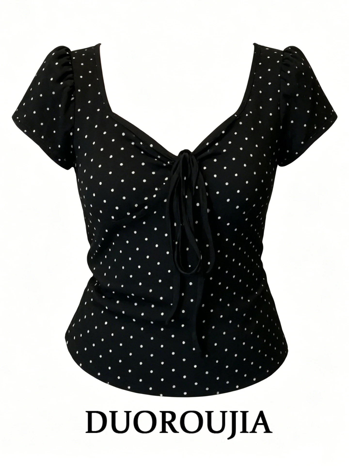 Slim Fit Polka Dot Short Sleeve T-Shirt Women's Summer plus Size Knot Belted Body Shaping Top Korean Style Printed ...
Slim Fit Polka Dot Short Sleeve T-Shirt Women's Summer plus Size Knot Belted Body Shaping Top Korean Style Printed ...
