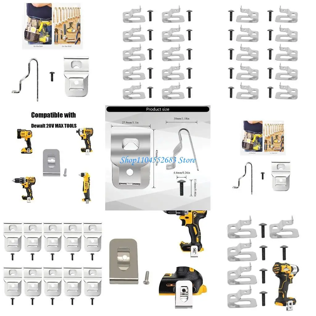 Y6GD 10Pcs Reinforced Metal Holsters Clip for 20V Largest Cordless Tool Systems
Y6GD 10Pcs Reinforced Metal Holsters Clip for 20V Largest Cordless Tool Systems