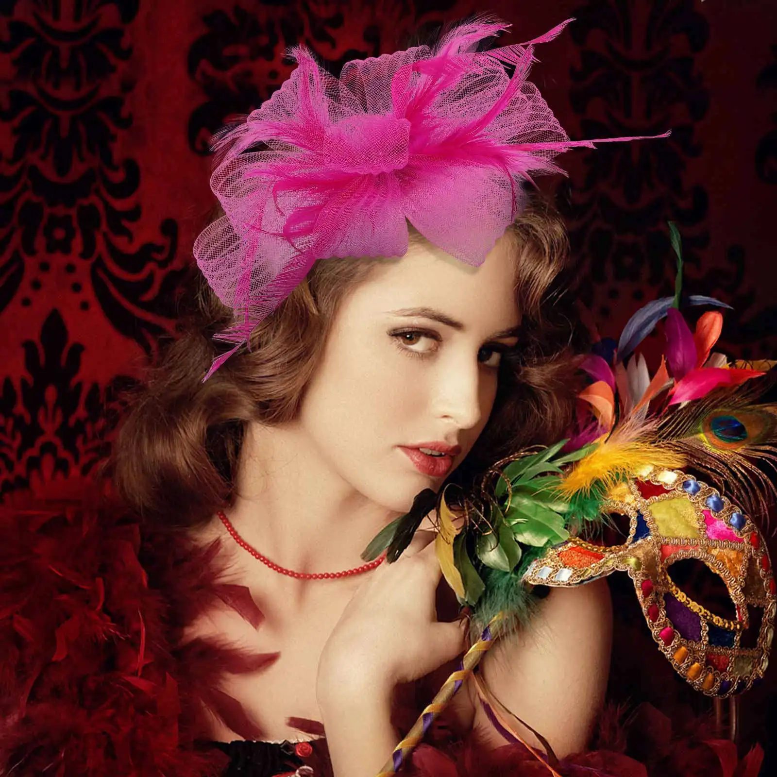 Элегантный винтажный головной убор-фасцинатор для женщин с вуалью, заколкой для волос и повязкой на голову, многофункциональный, для торжественных случаев, свадеб и чаепитий
Элегантный винтажный головной убор-фасцинатор для женщин с вуалью, заколкой для волос и повязкой на голову, многофункциональный, для торжественных случаев, свадеб и чаепитий