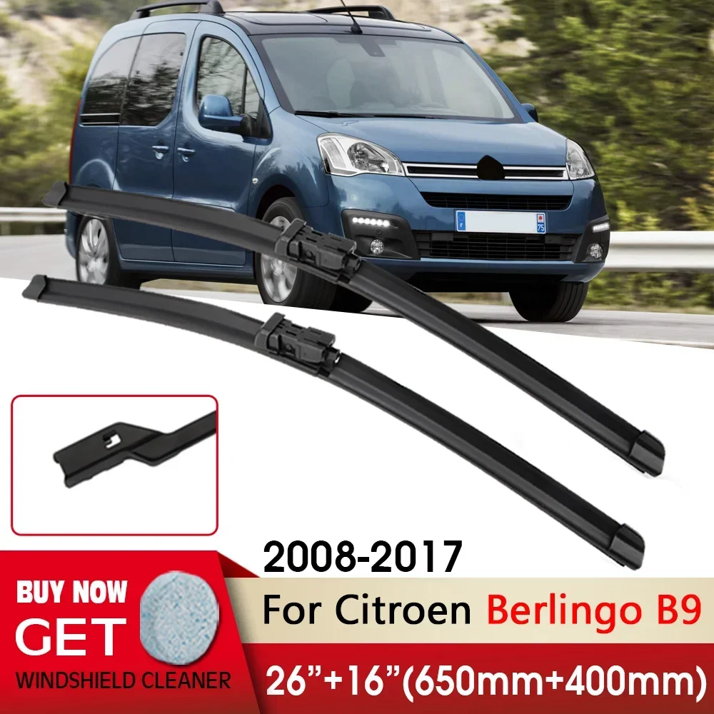 Car Wiper Front Wiper Blade 26"+16" For Citroen Berlingo B9 2008-2017 Fit push button Front Windscreen Wipers Auto Accessories
Car Wiper Front Wiper Blade 26"+16" For Citroen Berlingo B9 2008-2017 Fit push button Front Windscreen Wipers Auto Accessories