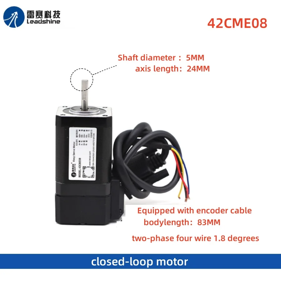 Leadshine NEMA17 Шаговый двигатель с замкнутым контуром 42CME08 Длина 83 мм Входное напряжение постоянного тока 24–48 В постоянного тока Оптовая продажа
Leadshine NEMA17 Шаговый двигатель с замкнутым контуром 42CME08 Длина 83 мм Входное напряжение постоянного тока 24–48 В постоянного тока Оптовая продажа