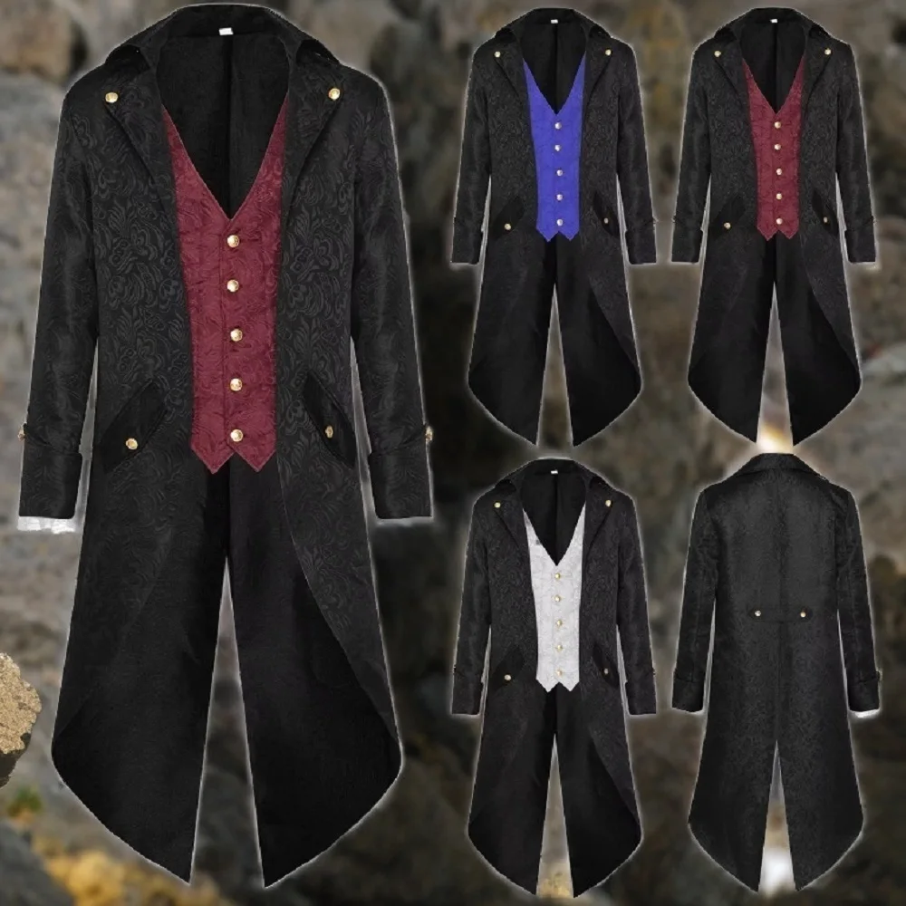 Gothic Steampunk Trench Vintage Frock Outfit Coat for Men Medieval Victorian Costume Tuxedo Gentlema Tailcoat
Gothic Steampunk Trench Vintage Frock Outfit Coat for Men Medieval Victorian Costume Tuxedo Gentlema Tailcoat