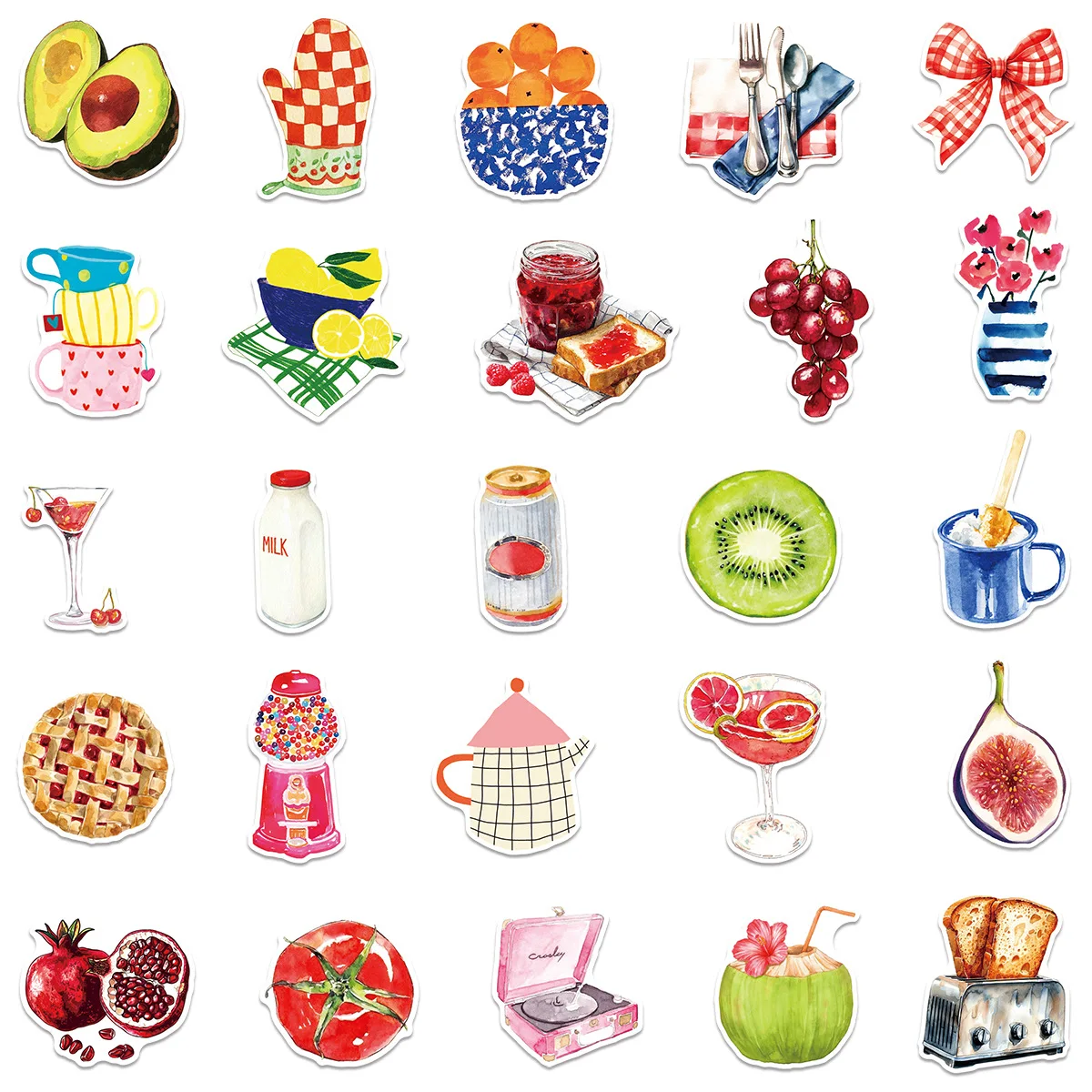 10/50PCS Watercolor Style Food Cartoon Creative Decoration Graffiti Decal Toy DIY Notebook Luggage Desk Guitar Skateboard
10/50PCS Watercolor Style Food Cartoon Creative Decoration Graffiti Decal Toy DIY Notebook Luggage Desk Guitar Skateboard