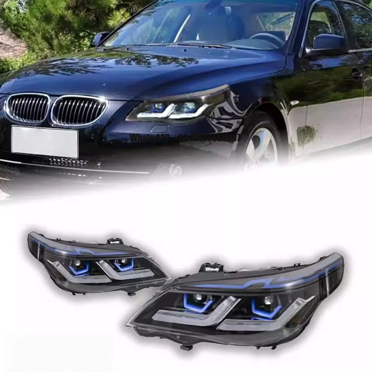 LED Headlights for BMW 5 Series Headlights Assembly for E60 with New LED Lens DRL Turn Signals 2003 to 2010
LED Headlights for BMW 5 Series Headlights Assembly for E60 with New LED Lens DRL Turn Signals 2003 to 2010