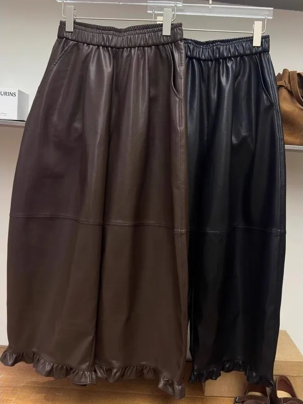 Брюки прямого кроя из искусственной кожи больших размеров с эластичным поясом, повседневные брюки для мужчин и женщин, осень-зима, свободный крой...
Брюки прямого кроя из искусственной кожи больших размеров с эластичным поясом, повседневные брюки для мужчин и женщин, осень-зима, свободный крой...