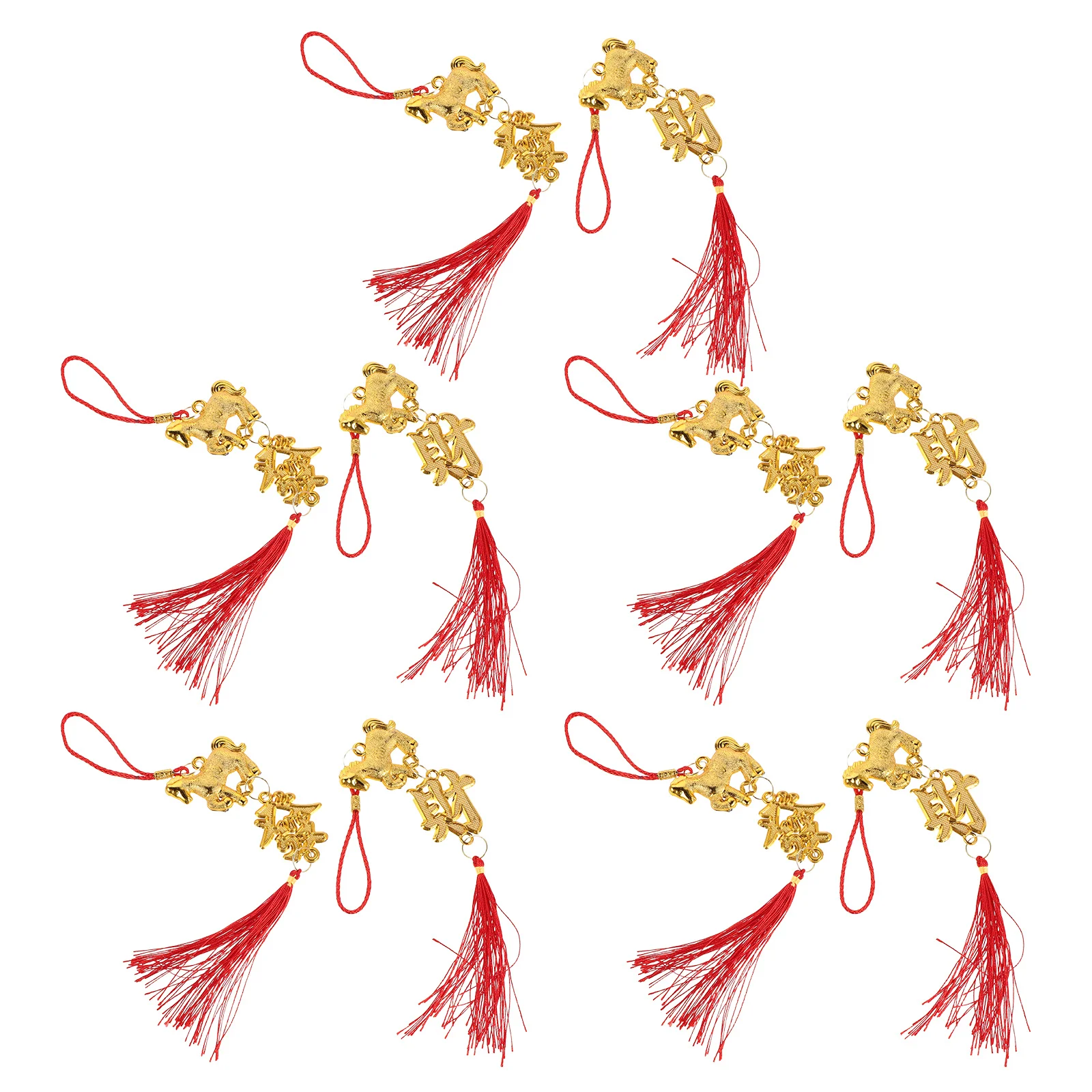 10Pcs Lunar New Year Horse Pendant Red Tassel Chinese Knot Ornament for Year of The Horse 2026 Home Office Door Hanging Good
10Pcs Lunar New Year Horse Pendant Red Tassel Chinese Knot Ornament for Year of The Horse 2026 Home Office Door Hanging Good