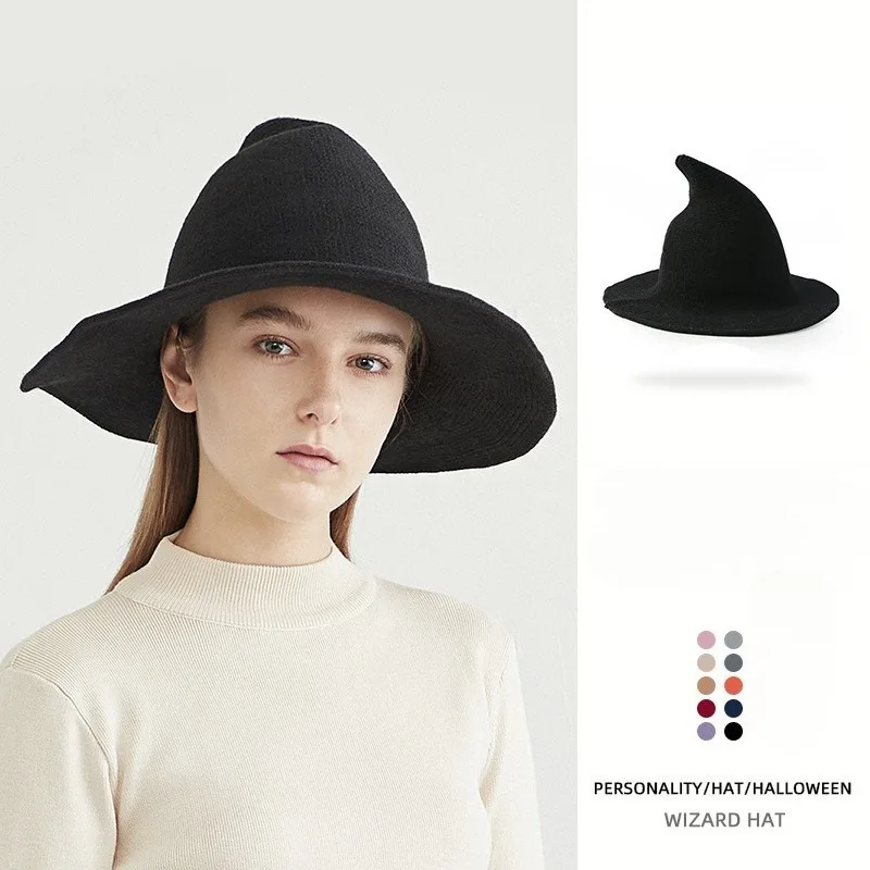 Универсальная обычная шляпа для Хэллоуина в европейском и американском стиле с характерным остроконечным верхом и широкими полями
Универсальная обычная шляпа для Хэллоуина в европейском и американском стиле с характерным остроконечным верхом и широкими полями