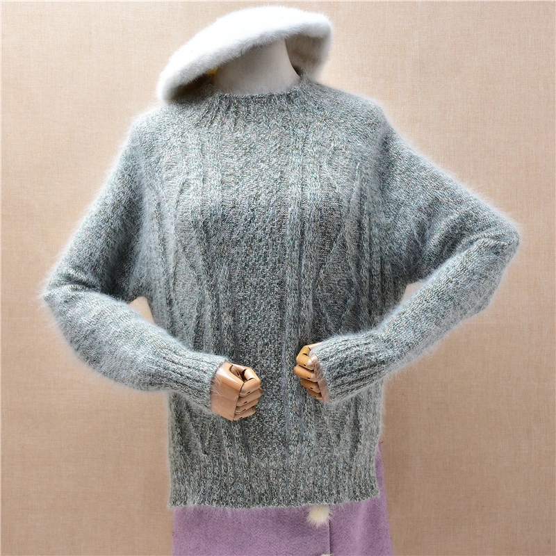 Ladies Women Autumn Winter Clothing Hairy Angora Rabbit Hair Knitted Jacquard O-Neck Long Sleeves Split Loose Pullover Sweater
Ladies Women Autumn Winter Clothing Hairy Angora Rabbit Hair Knitted Jacquard O-Neck Long Sleeves Split Loose Pullover Sweater