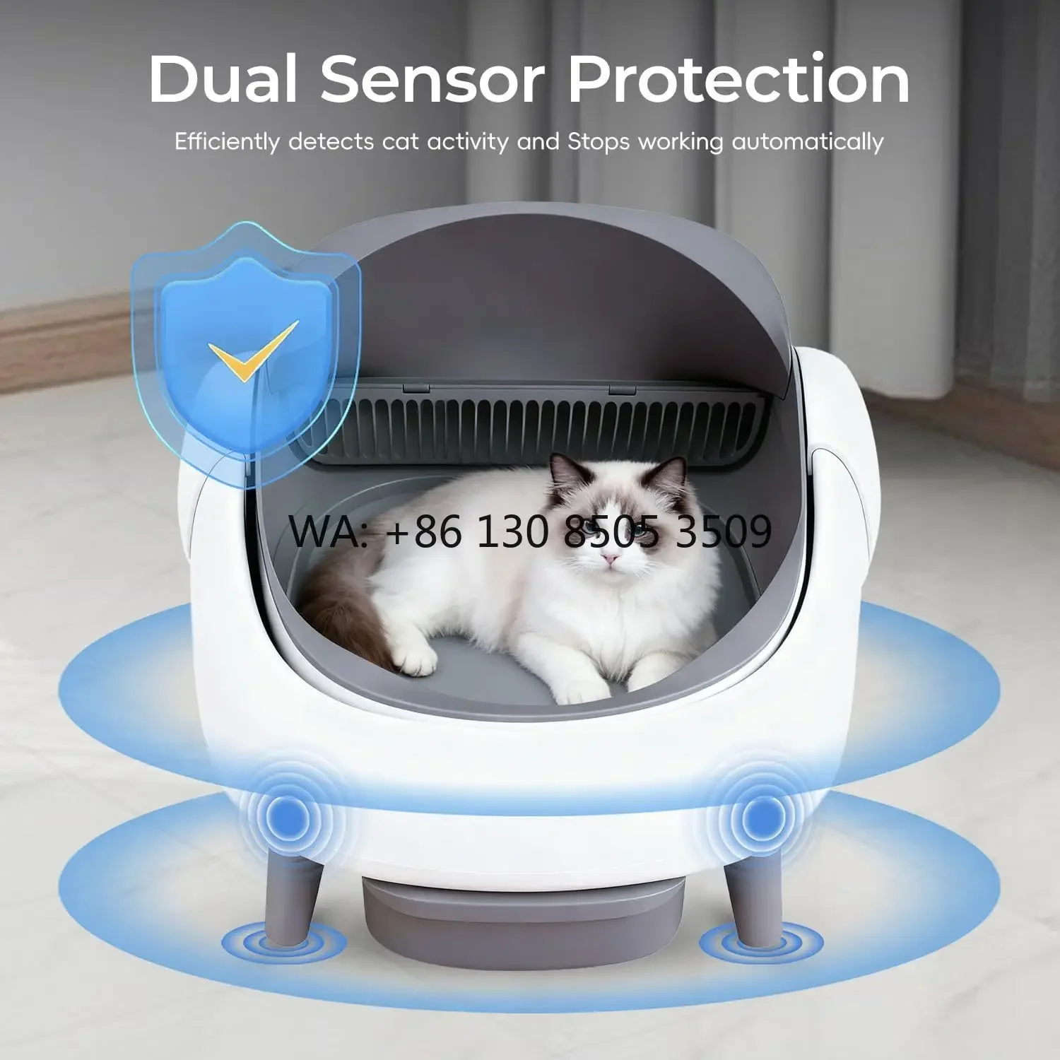 Intelligent Self-cleaning Box for 3.3 to 27.5 Lbs Cats Automated Cat Box Smart App Controlled Box
Intelligent Self-cleaning Box for 3.3 to 27.5 Lbs Cats Automated Cat Box Smart App Controlled Box